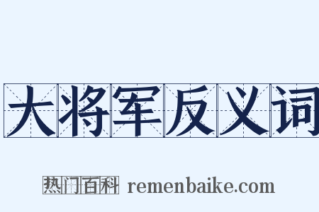 大将军反义词是什么意思的图片
